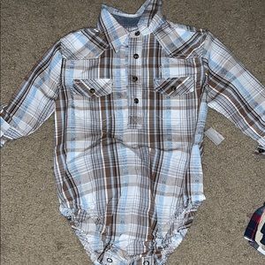 Long sleeve western onesie